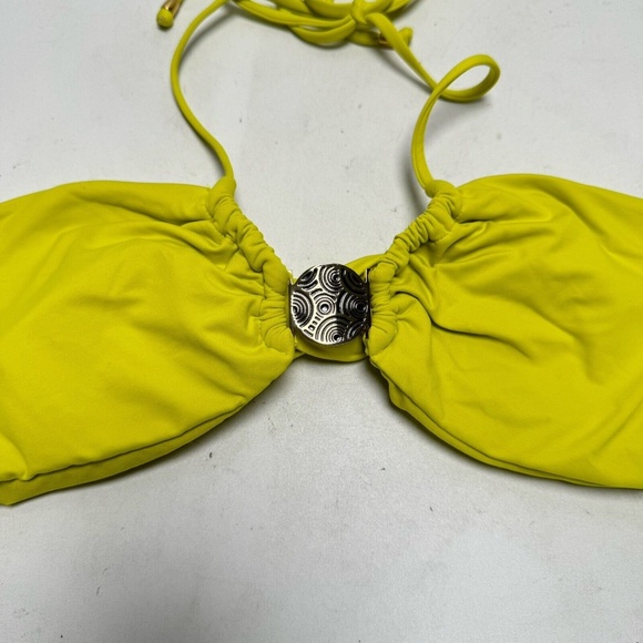 NEW BLUMOSS CARENA HALTER HIPSTER TOP - LIME YELLOW - Picture 8 of 11